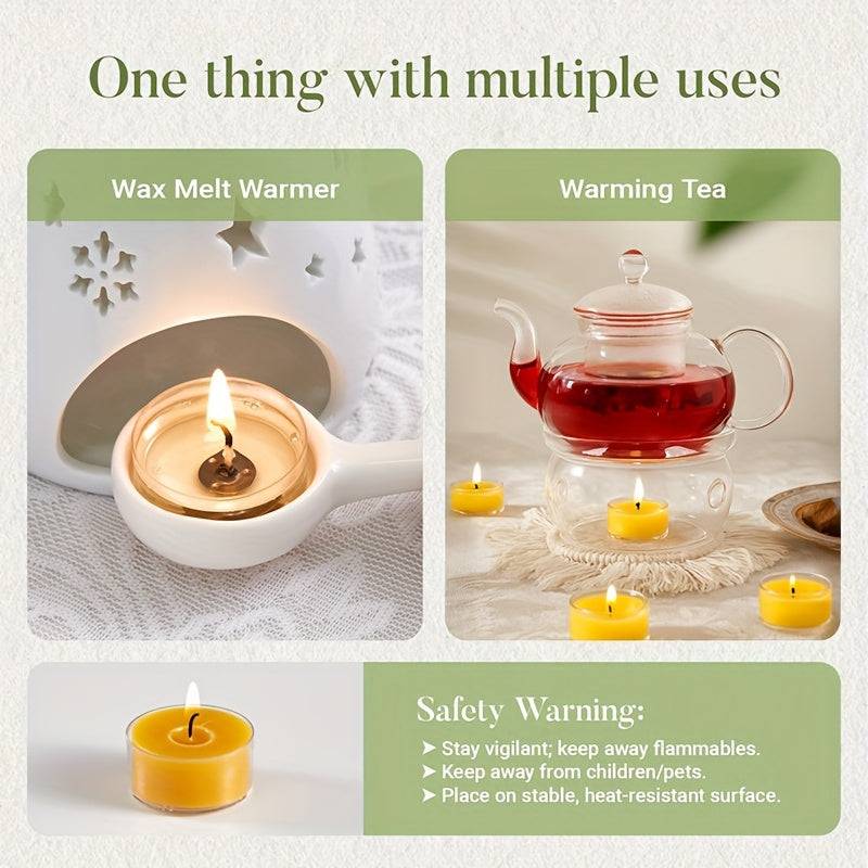 12-Pack Organic Beeswax Tealight Candles