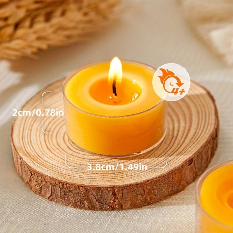 12-Pack Organic Beeswax Tealight Candles