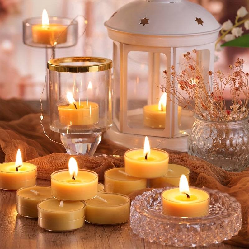 12-Pack Organic Beeswax Tealight Candles