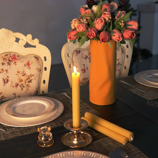 6-Pack 8" Hand Rolled Beeswax Candles