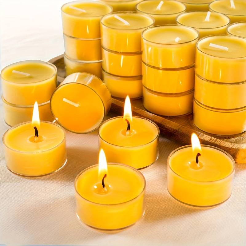 12-Pack Organic Beeswax Tealight Candles