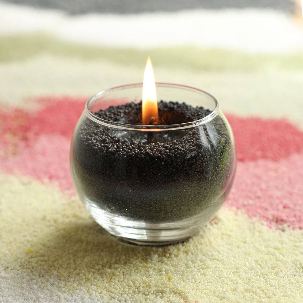 black sand beach candle