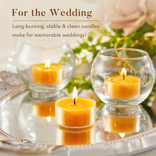 12-Pack Organic Beeswax Tealight Candles