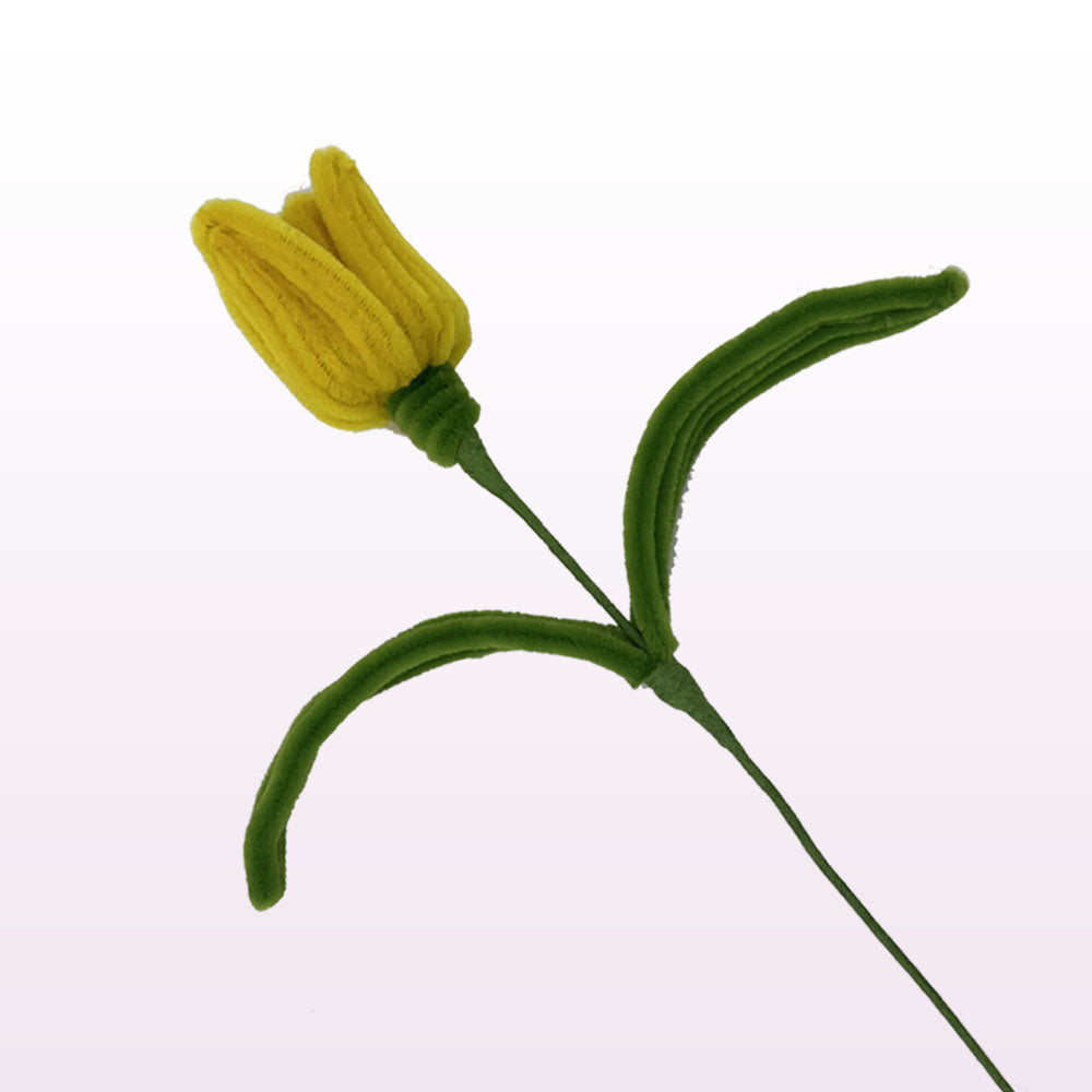 yellow artificial tulips