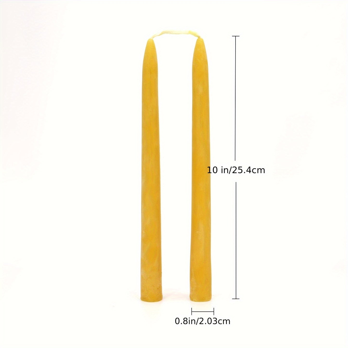 12-Pack Dripless Beeswax Taper Candles
