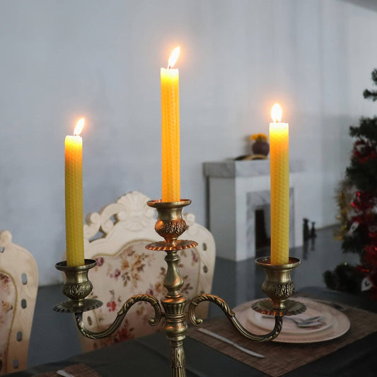 6-Pack 8" Hand Rolled Beeswax Candles