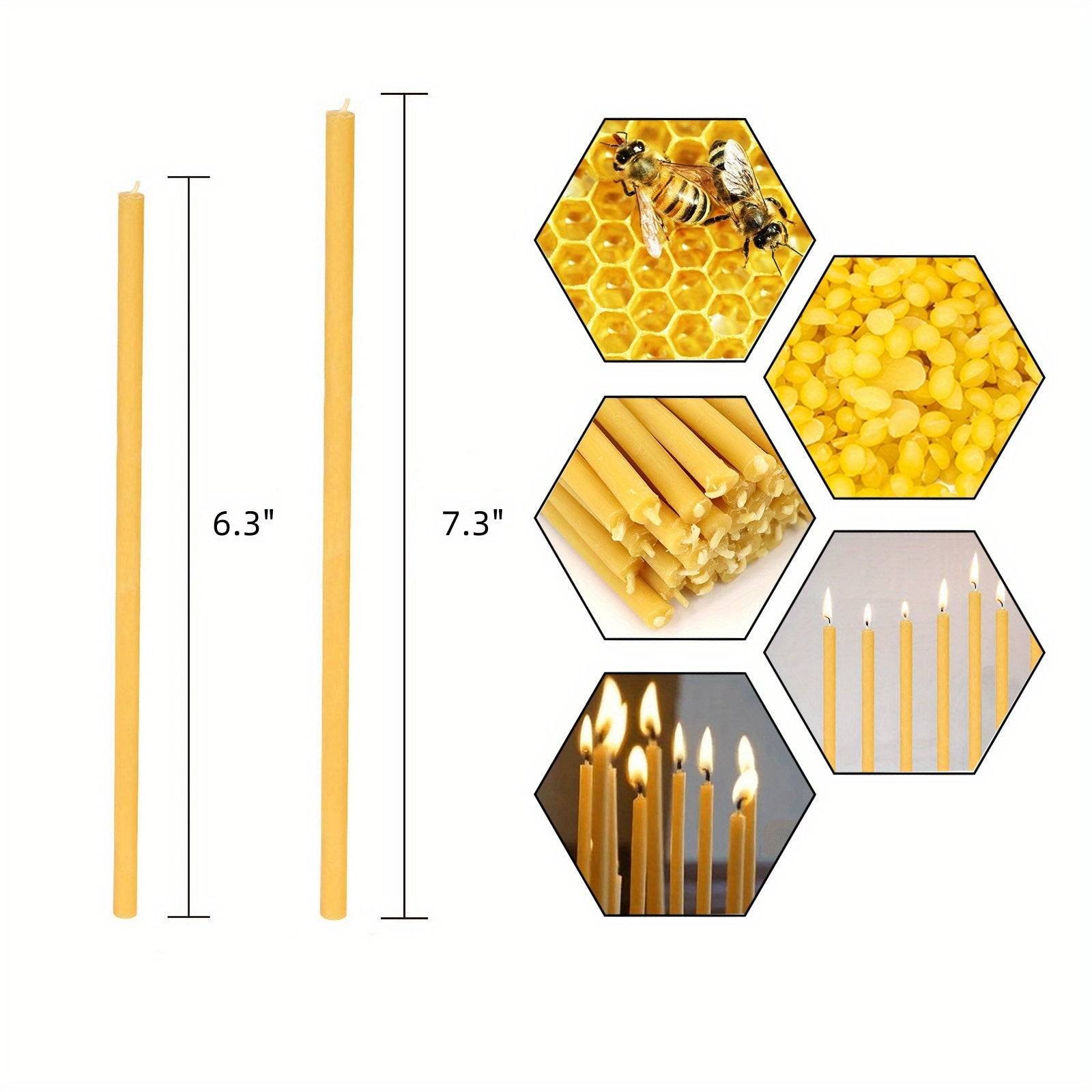 50-Pack Beeswax Birthday Candles