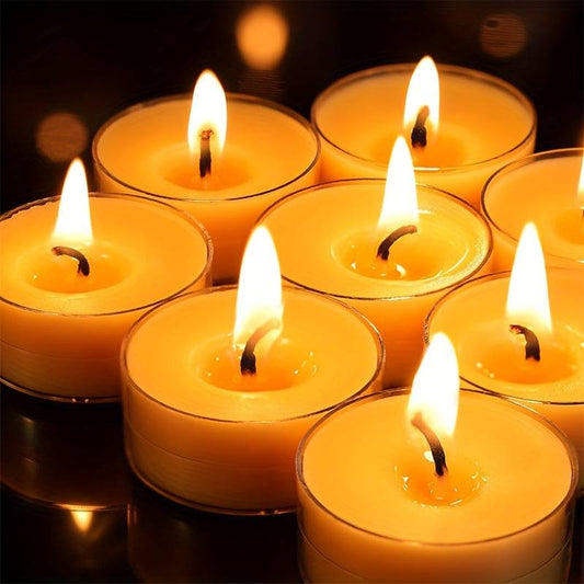 12-Pack Organic Beeswax Tealight Candles
