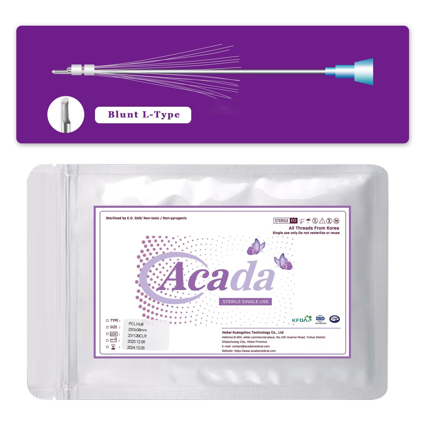 Acada PCL Multi Thread 23G 38mm - 20pcs
